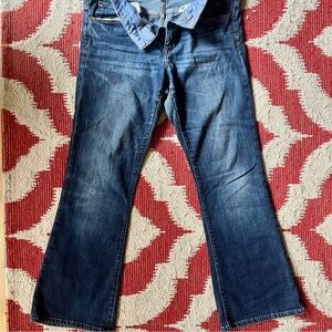 GAP 1969 Dark Blue Flare Wide Leg Jeans Size 12ankle